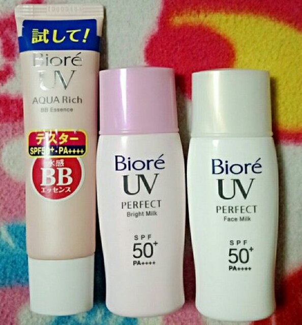 ビオレ さらさらuvパーフェクトフェイスミルク ブライトミルク アクアリッチbbエッセンスセット 新品 中古のオークション モバオク